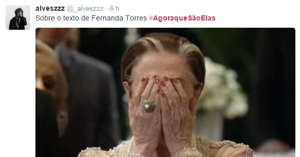 A semana ainda nem começou direito e um texto de autoria de Fernanda Torres no #AgoraÉQueSãoElas, blog do jornal Folha de S.Paulo, já causou polêmica e agitou as redes sociais. Na coluna, a atriz e escritora afirma que