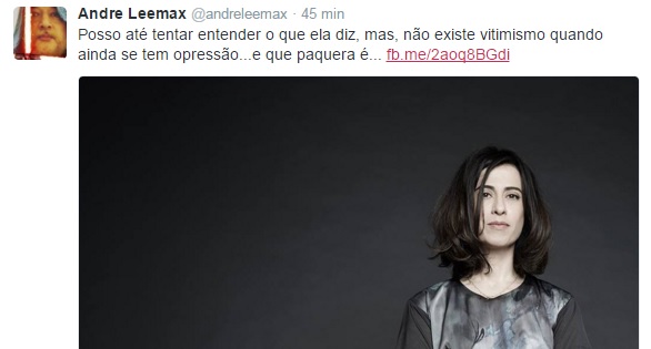 A semana ainda nem começou direito e um texto de autoria de Fernanda Torres no #AgoraÉQueSãoElas, blog do jornal Folha de S.Paulo, já causou polêmica e agitou as redes sociais. Na coluna, a atriz e escritora afirma que