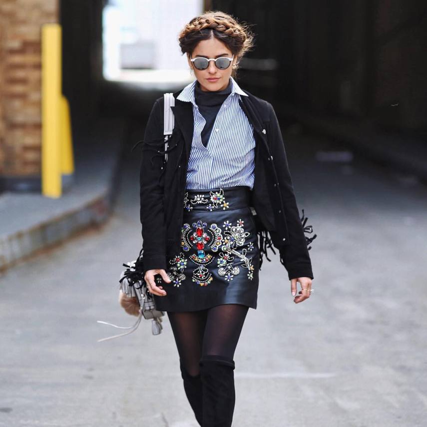 Público mostra variedade de modelos de tranças na semana de moda de Nova York