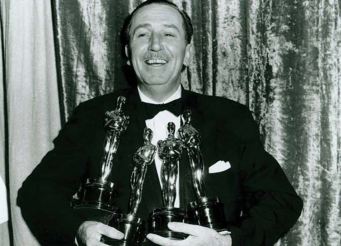 Walt Disney é o maior premiado da história do Oscar com 22 estatuetas em diversas categorias