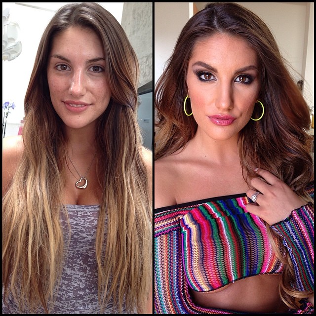 Maquiadora mostra no Instagram o antes e depois da maquiagem das atrizes de filmes adultos
