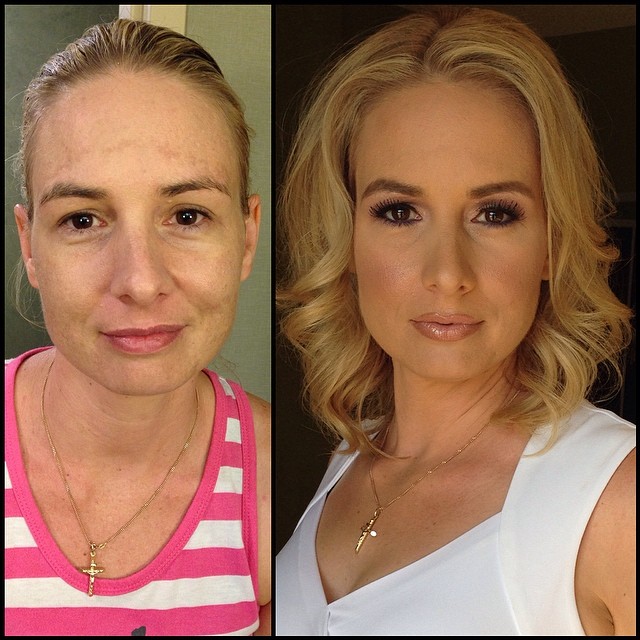 Maquiadora mostra no Instagram o antes e depois da maquiagem das atrizes de filmes adultos