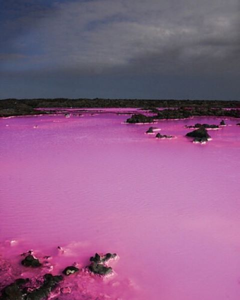 O Retba Lake, em Senegal, possui uma cor rosada graças ao “trabalho” de cianobactérias