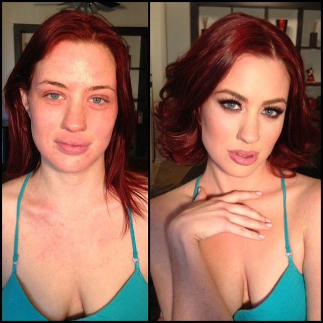 Maquiadora mostra no Instagram o antes e depois da maquiagem das atrizes de filmes adultos