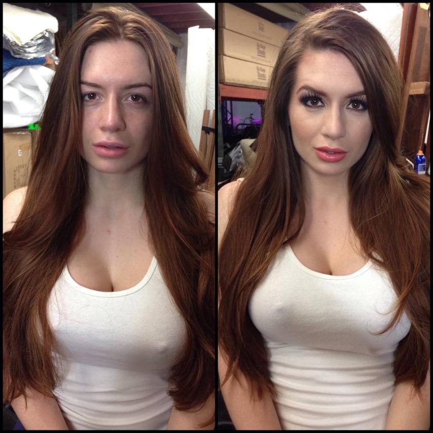 Maquiadora mostra no Instagram o antes e depois da maquiagem das atrizes de filmes adultos