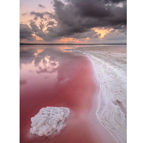 O Retba Lake, em Senegal, possui uma cor rosada graças ao “trabalho” de cianobactérias