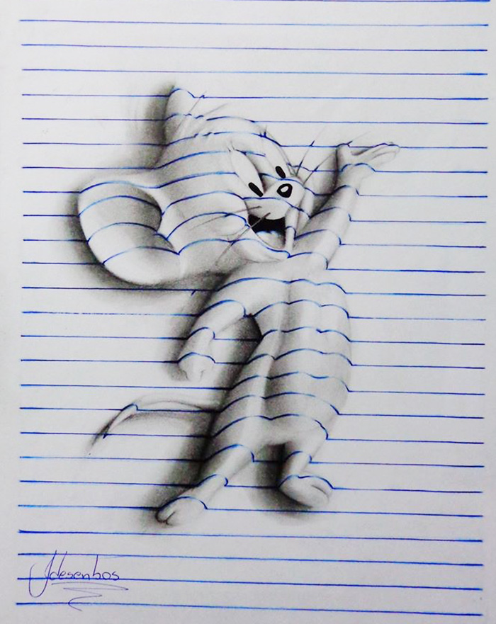 Aos 16 anos, o artista brasileiro João Carvalho dá um show com seus desenhos 3D