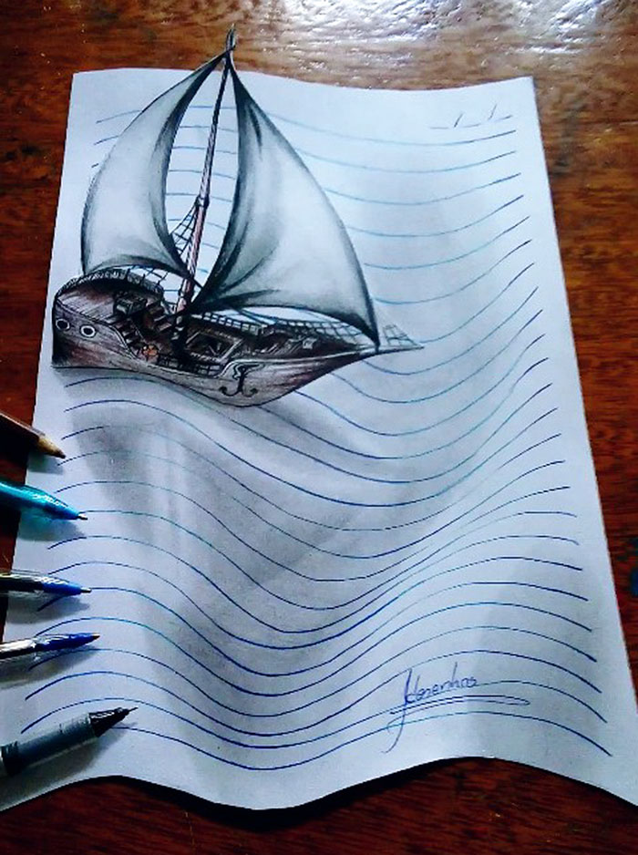 Aos 16 anos, o artista brasileiro João Carvalho dá um show com seus desenhos 3D