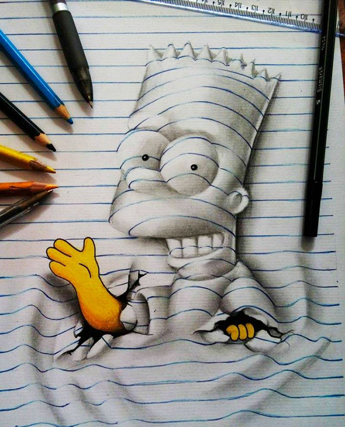 Aos 16 anos, o artista brasileiro João Carvalho dá um show com seus desenhos 3D