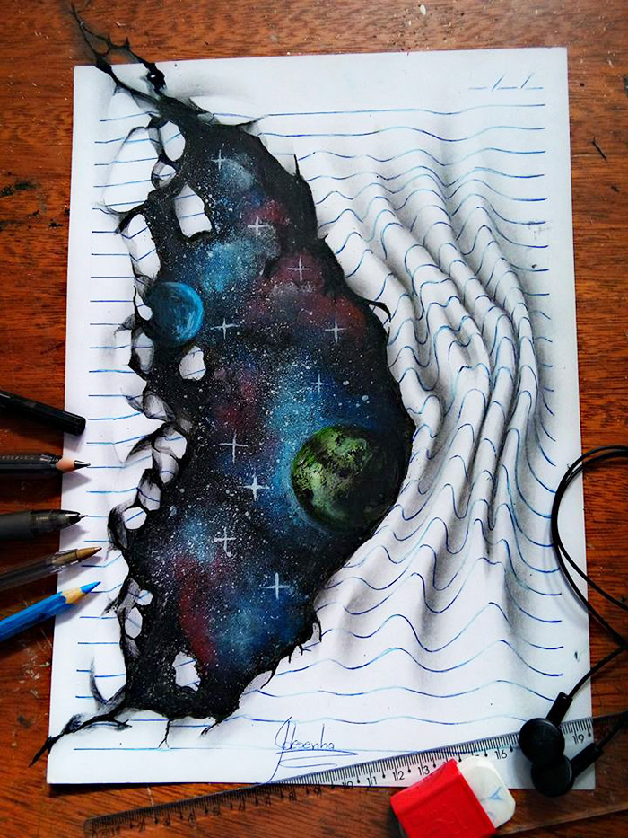 Aos 16 anos, o artista brasileiro João Carvalho dá um show com seus desenhos 3D