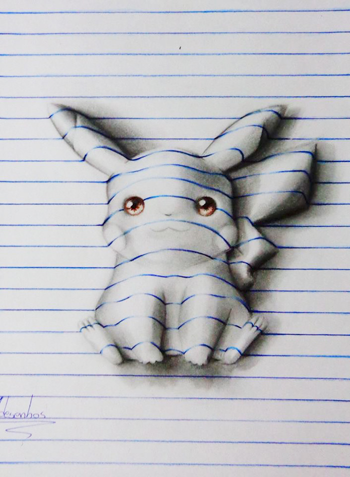 Aos 16 anos, o artista brasileiro João Carvalho dá um show com seus desenhos 3D
