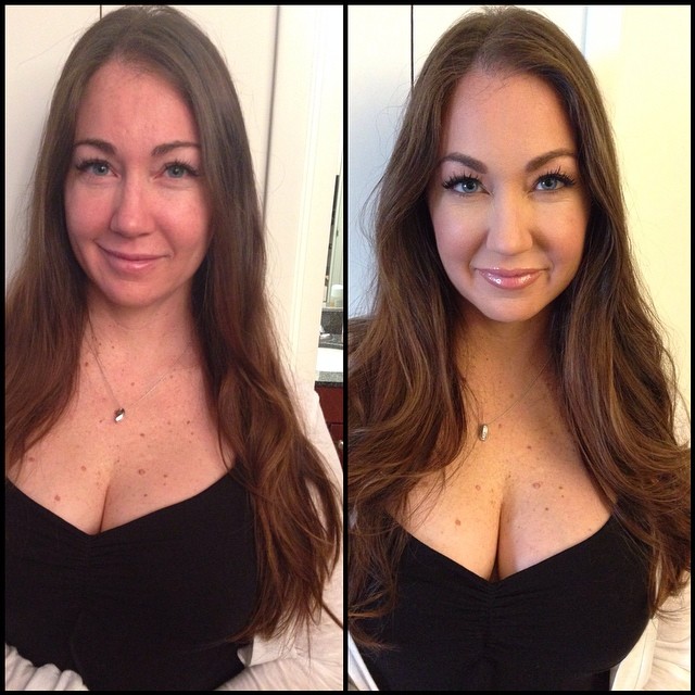 Maquiadora mostra no Instagram o antes e depois da maquiagem das atrizes de filmes adultos