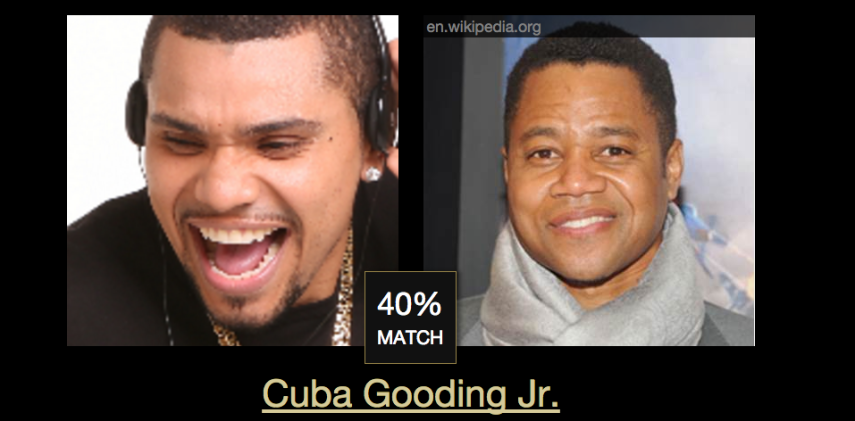 Naldo Benny sósia de Cuba Gooding Jr. Médio.