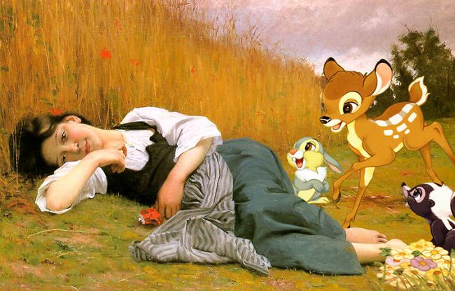 Rest at Harvest, por Bouguereau + Bambi 