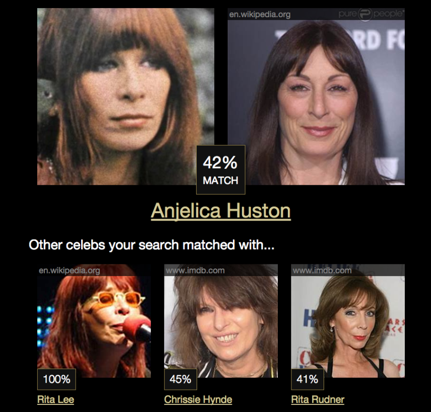Rita Lee sósia de Anjelica Huston. Desculpa. Rita é mais gata.