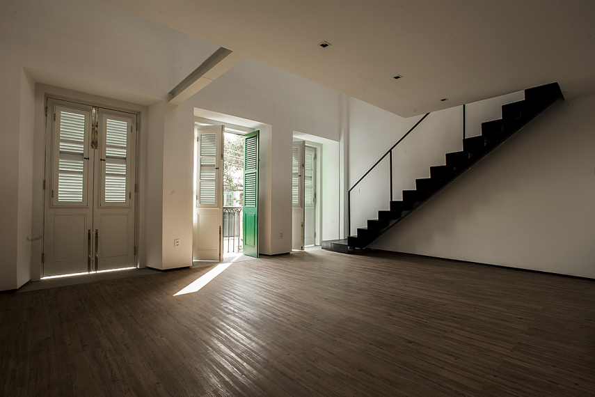 Um dos apartamentos na Glória