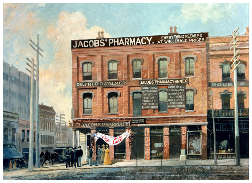 Em 1886, o farmacêutico John Pemberton criou a primeira Coca-Cola