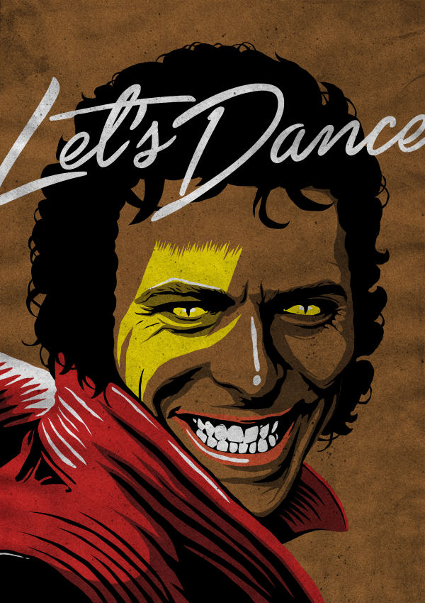 O curitibano Bily Mariano da Luz criou vários pôsteres que combinam David Bowie com personagens da cultura mundial