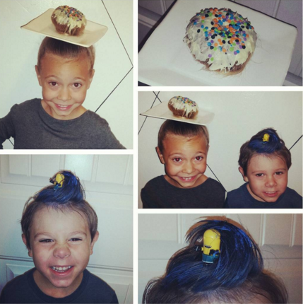 Transformar cabelo em donut, cupcake e garrafa de refrigerante virou moda entre as crianças!