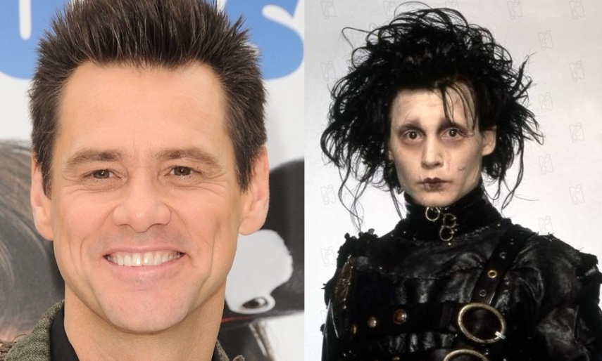 Jim Carrey poderia ter sido 'Edward Mãos de Tesoura', mas quem imortalizou o personagem foi Johnny Depp.