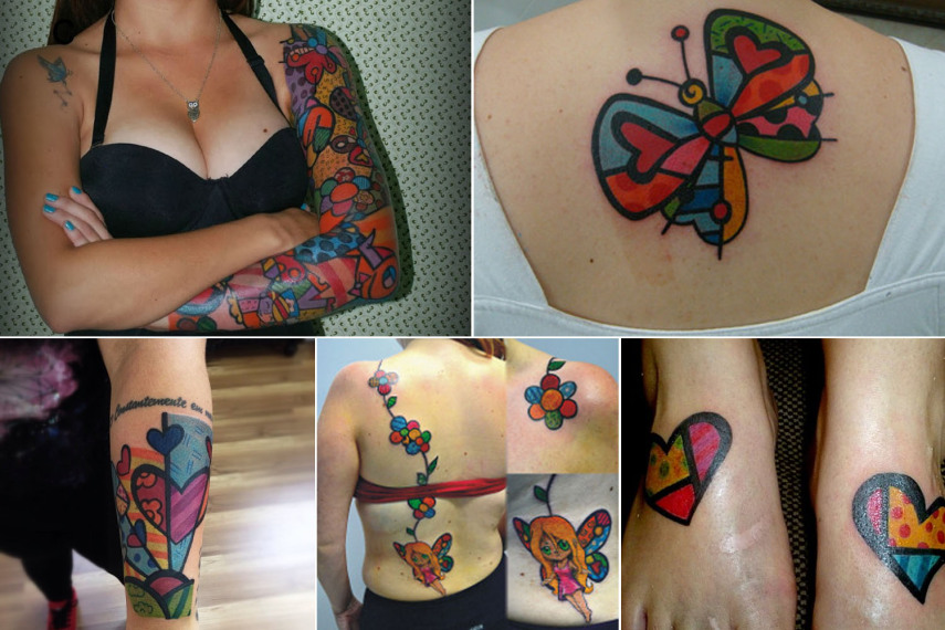 Tatuagens inspiradas em Romero Britto