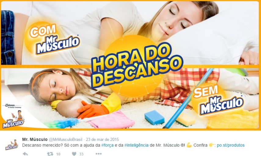 Os produtos da Mr. Músculo chegaram ao Brasil em 2012. Recentemente, este post da marca foi considerado machista por grupos que debatem o feminismo nas redes sociais.