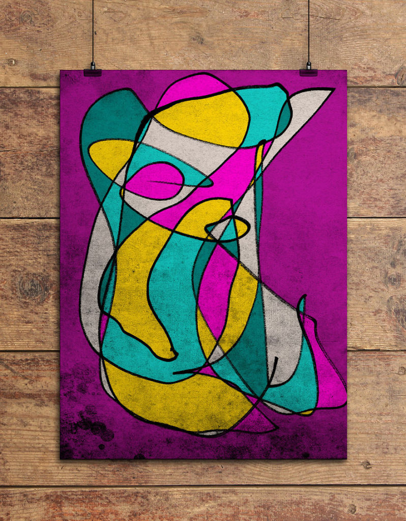 Paul Dodd e o filho Kylan fizeram uma parceria para criar arte abstrata