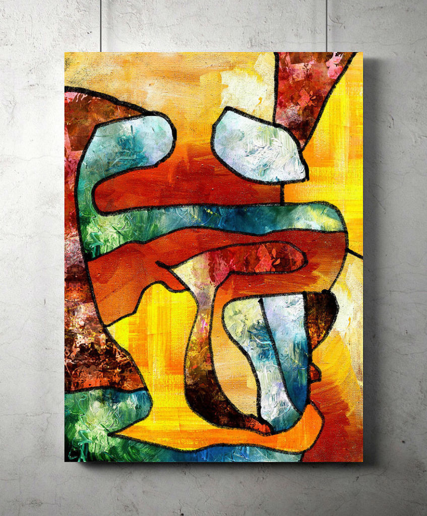 Paul Dodd e o filho Kylan fizeram uma parceria para criar arte abstrata