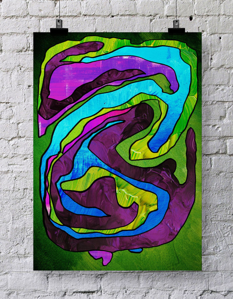 Paul Dodd e o filho Kylan fizeram uma parceria para criar arte abstrata