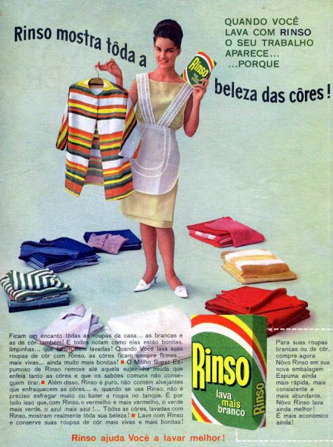  Rinso era o nome do primeiro sabão em pó brasileiro. Nos anos 50 e 60, a extinta marca falava apenas com as donas de casa.