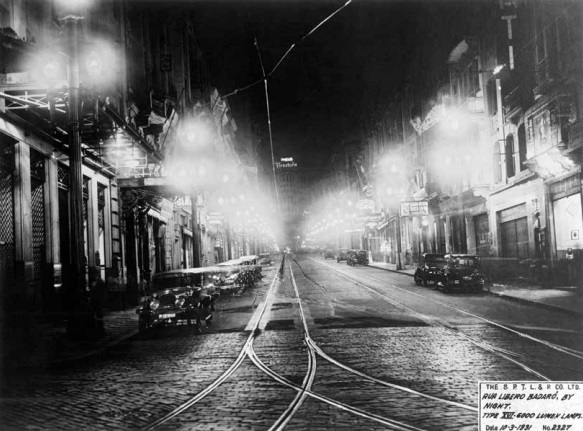 Rua Líbero Badaró, no Centro, em 1931