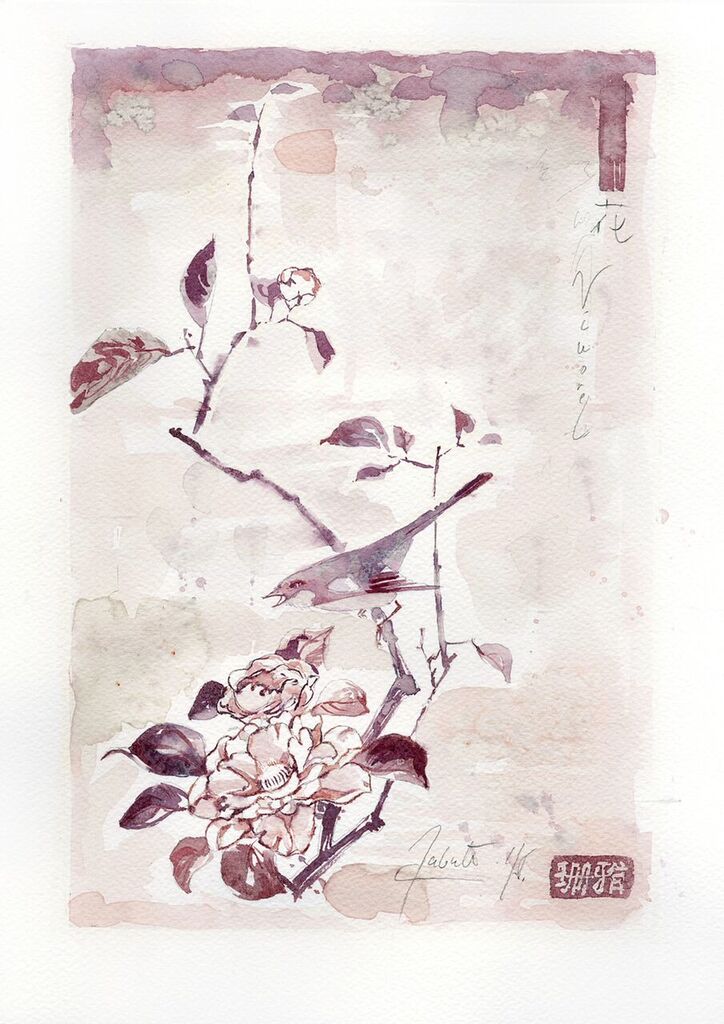 Sanja Jankovic se especializou em fazer desenhos usando vinho tinto como tinta