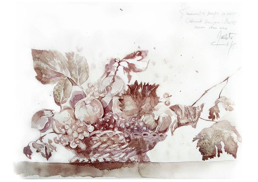 Sanja Jankovic se especializou em fazer desenhos usando vinho tinto como tinta