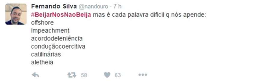 Neste dia 7 de abril, o Twitter foi invadido pela hashtag #BeijarNosNaoBeija, que mostra as situações hilárias vividas pela galera na hora em que o crush aparece.