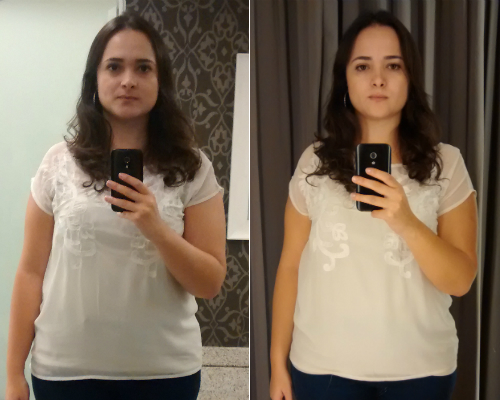 Provador espaçoso e luzes mais amareladas