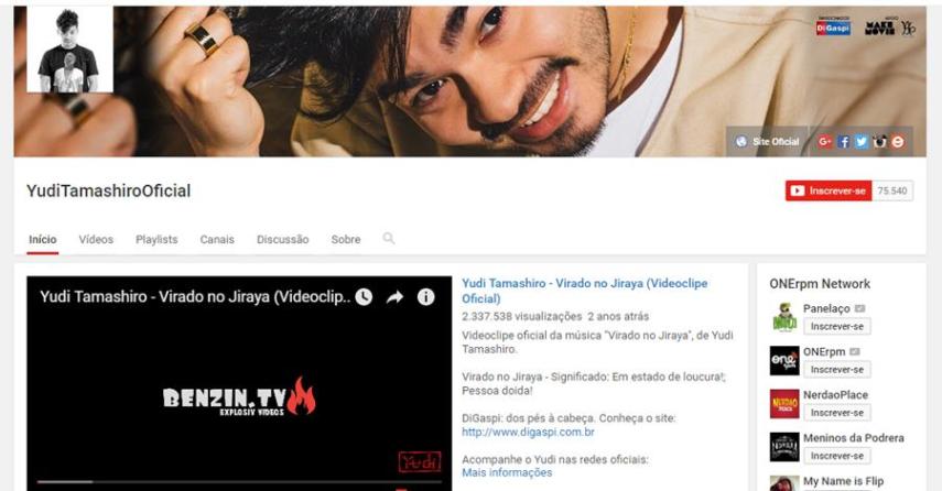 Ex-Fazenda e eterno apresentador do Bom Dia & Cia do SBT, Yudi mostra sua música no YouTube.