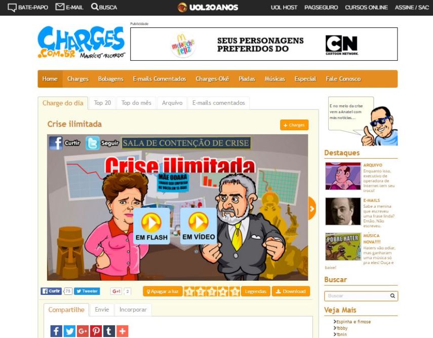 Charges em abril de 2016