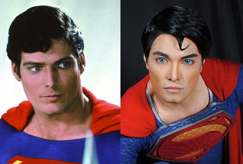 O filipino Herbert Chavez, de 30 anos, afinou o nariz e fez covinha no queixo para ter a aparência de galã do Super-Homem interpretado por Christopher Reeve nos anos 70. Ele não revela o quanto gastou com as mudanças