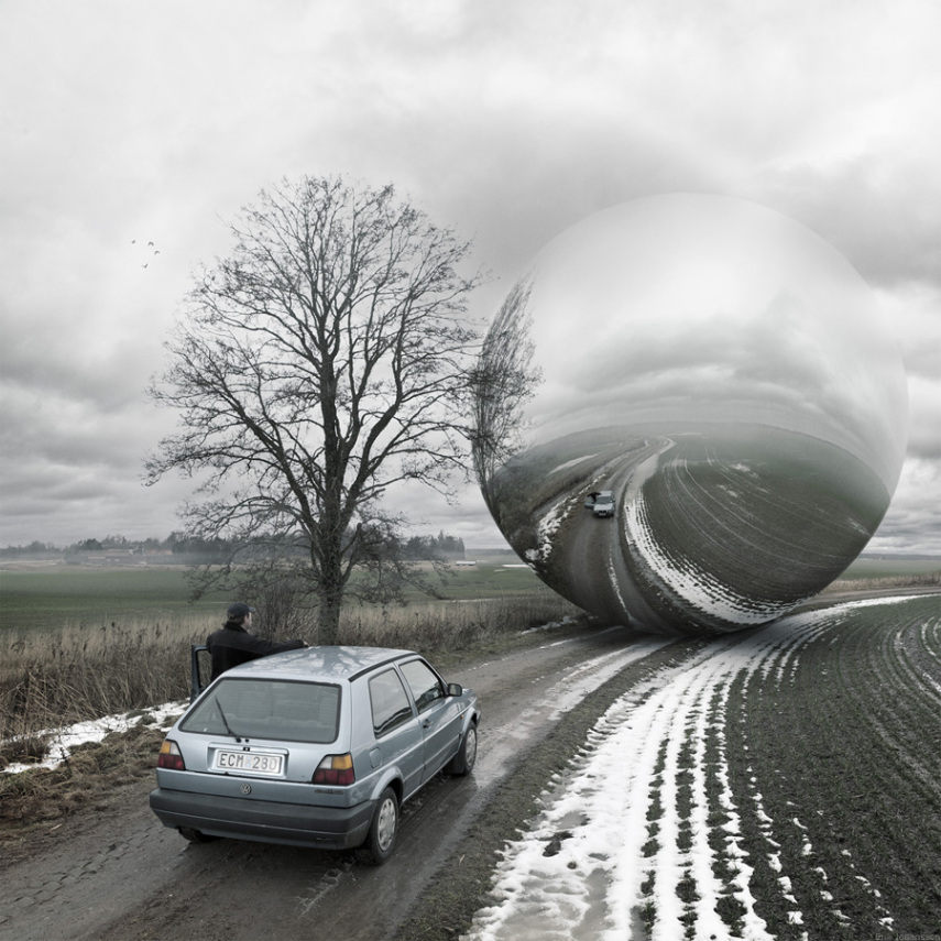 Erik Johansson mistura elementos do cotidiano, pessoas e paisagens para criar imagens surreais