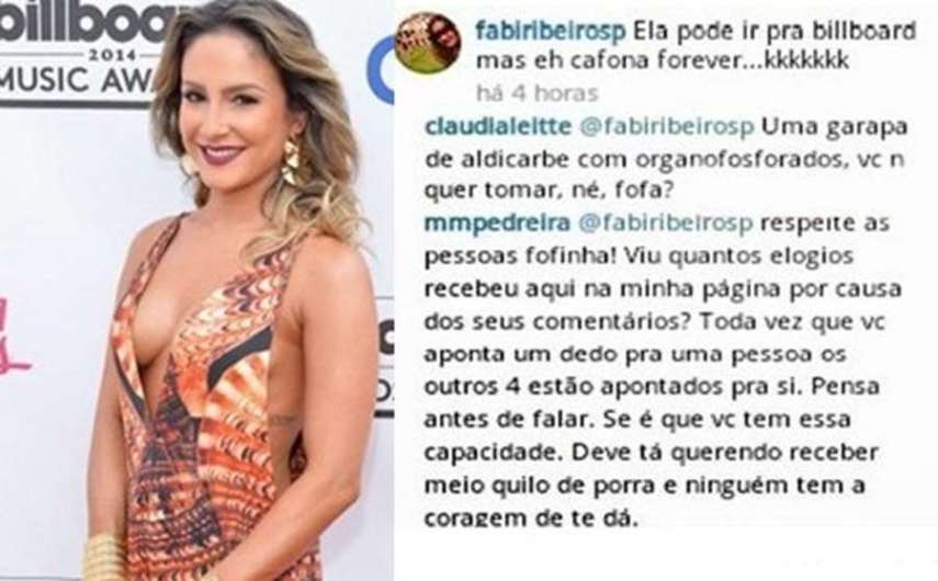 Nos últimos anos, as redes sociais interromperam a distância que separava fãs e ídolos. Hoje, muitos artistas adoram o fato de poderem conversar com o público abertamente, mas nem sempre o bate papo é agradável. Isso porque tem seguidor que adora ofender ou dar pitaco na vida das celebridades, só que quando esse pessoal dá palpite em perfil de famoso com personalidade forte, o resultado disso é bafão! 