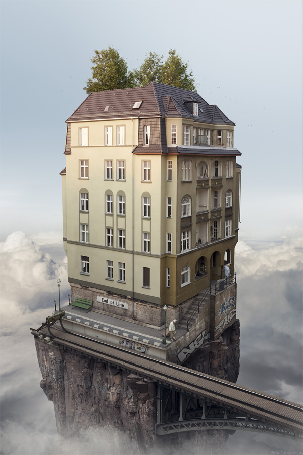 Erik Johansson mistura elementos do cotidiano, pessoas e paisagens para criar imagens surreais