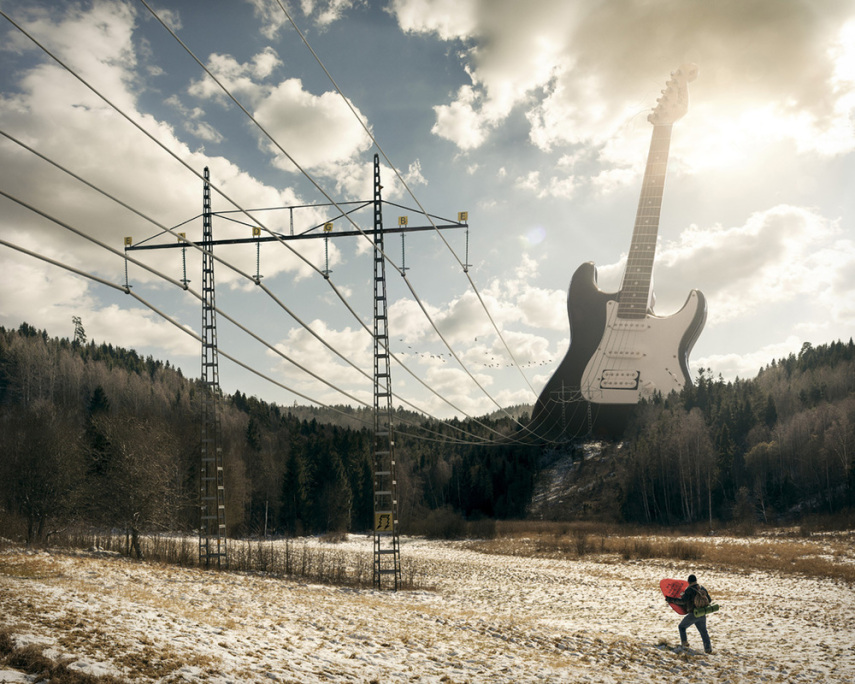 Erik Johansson mistura elementos do cotidiano, pessoas e paisagens para criar imagens surreais