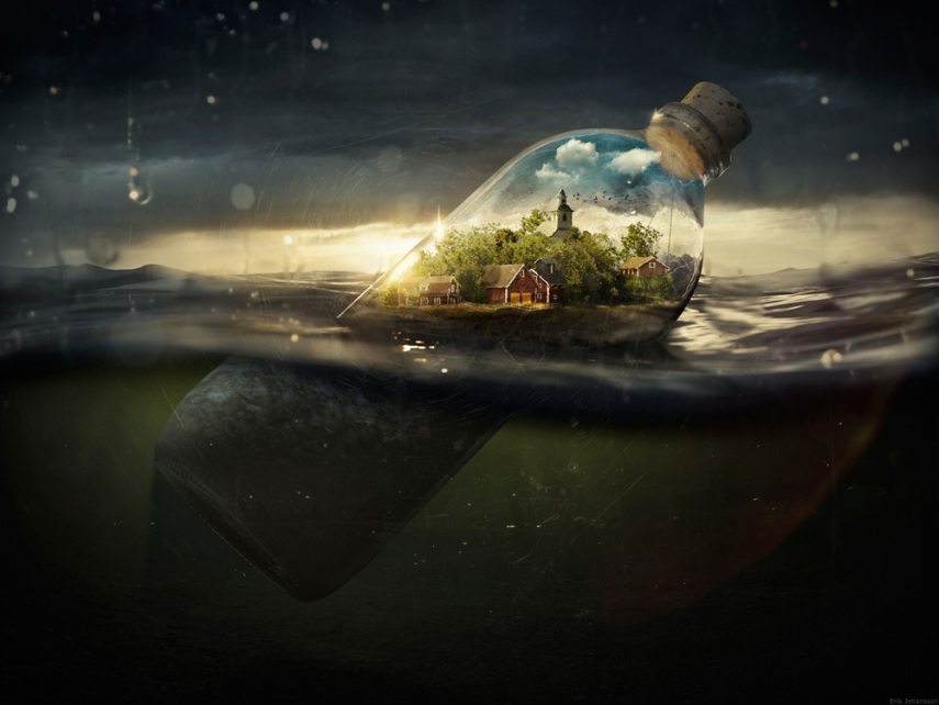 Erik Johansson mistura elementos do cotidiano, pessoas e paisagens para criar imagens surreais