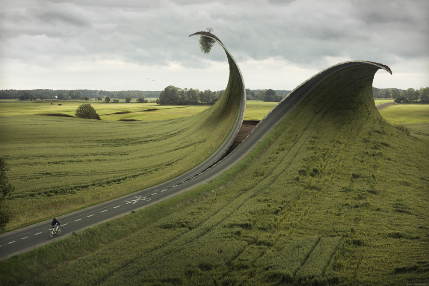 Erik Johansson mistura elementos do cotidiano, pessoas e paisagens para criar imagens surreais