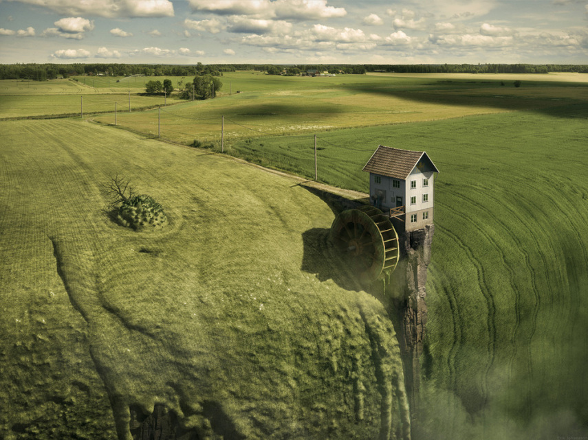 Erik Johansson mistura elementos do cotidiano, pessoas e paisagens para criar imagens surreais