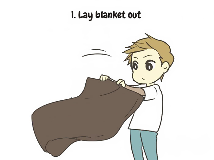 1 - Arranje um cobertor bem macio e quentinho