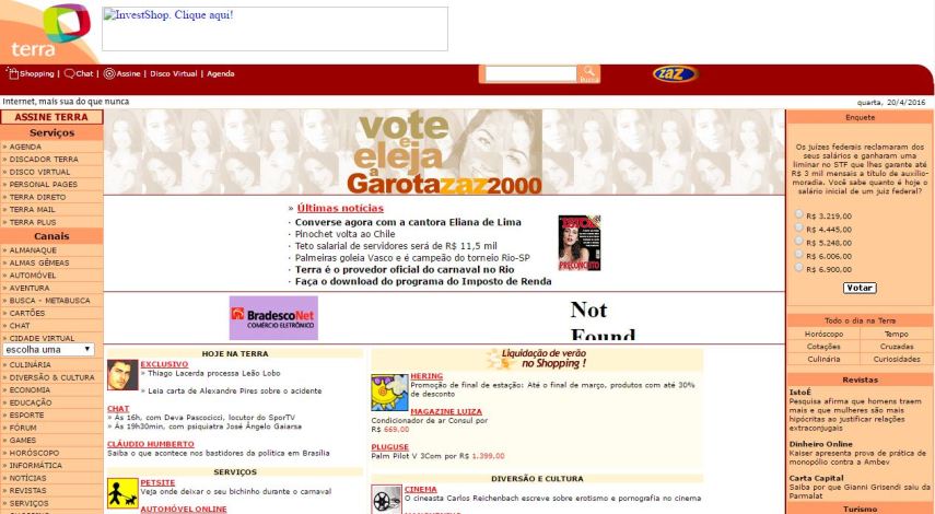 Terra em abril de 2001