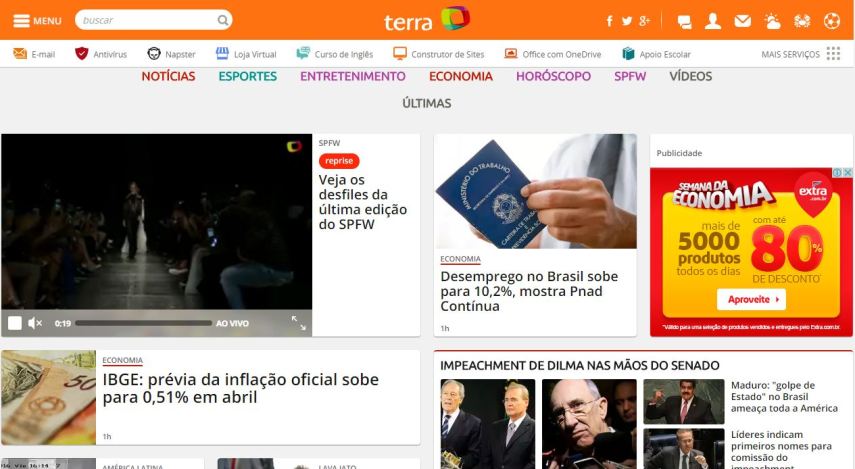 Terra em abril de 2016