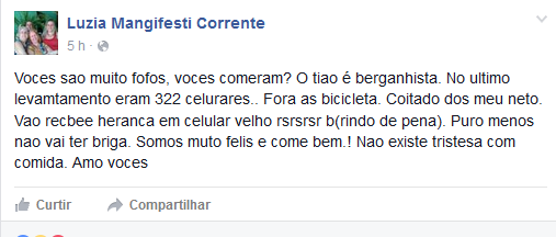 Ela ficou famosa pela conversa com o neto no whatsapp, mas a Dona Luiz no Facebook é a melhor pessoa do mundo