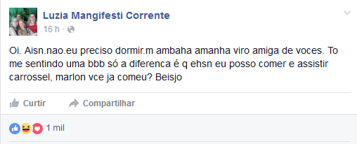 Ela ficou famosa pela conversa com o neto no whatsapp, mas a Dona Luiz no Facebook é a melhor pessoa do mundo